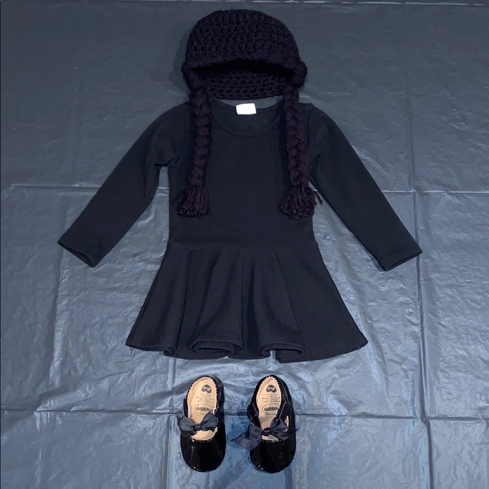 DIY The Addams Family Wednesday Addams Halloween Costume in size 18 Months